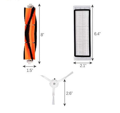 Filters & Brush Kit for Roborock S6, S5, E35, E20 & Mi robot vacuum cleaners