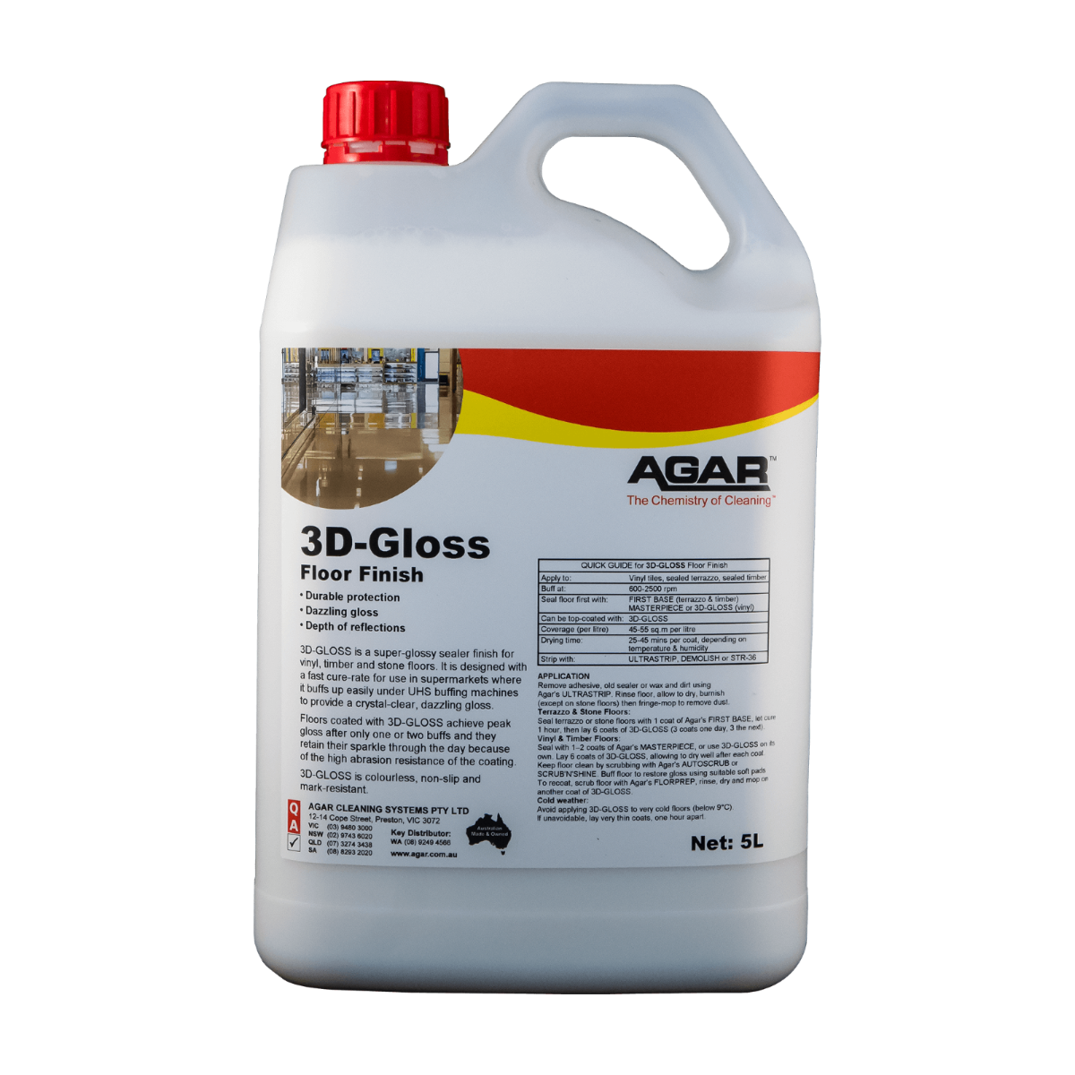 Agar 3D Gloss Floor Finish 5L