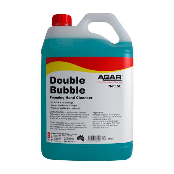 Agar Double Bubble Foaming Hand Soap 5Lt