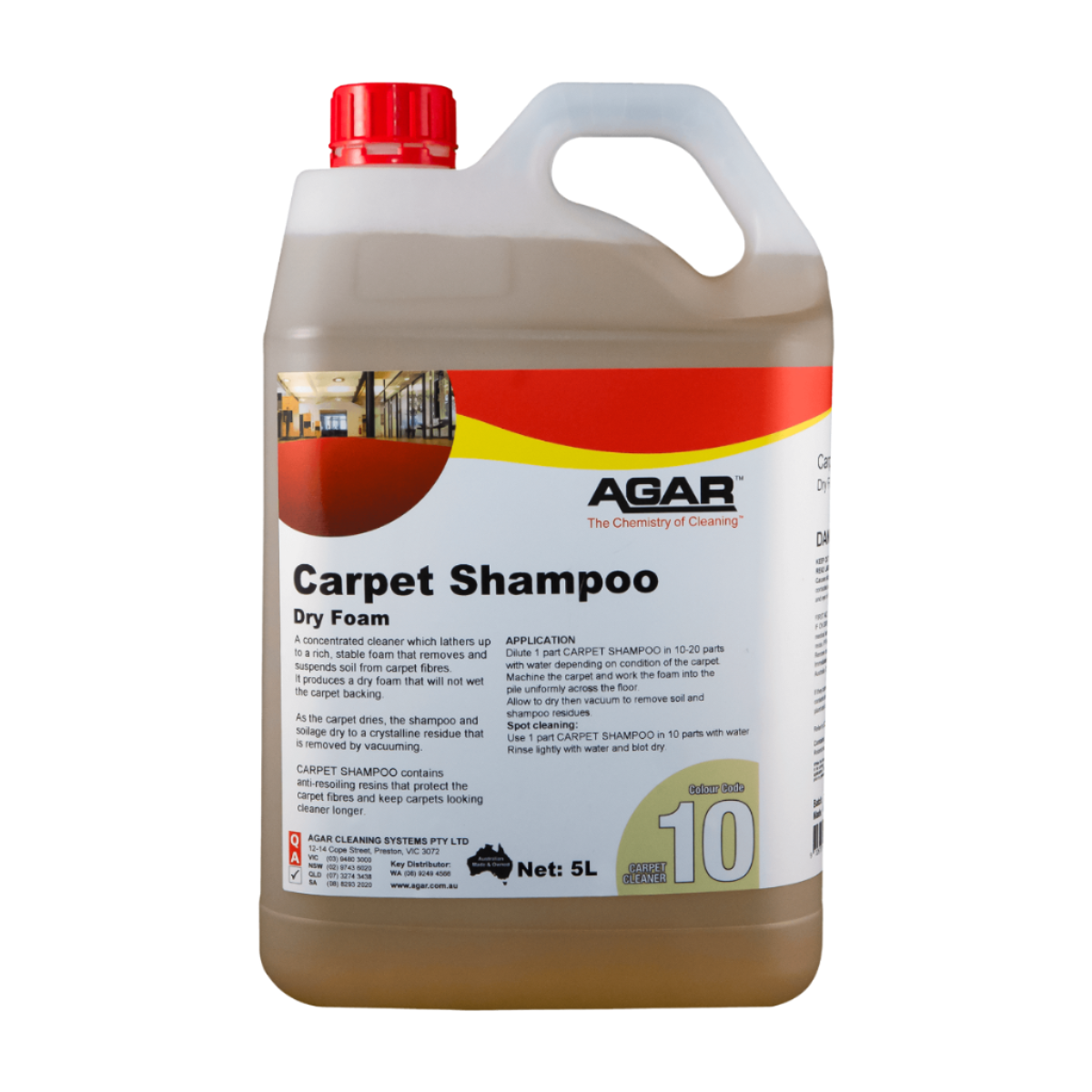 Agar Dry Foam Carpet Shampoo 5L