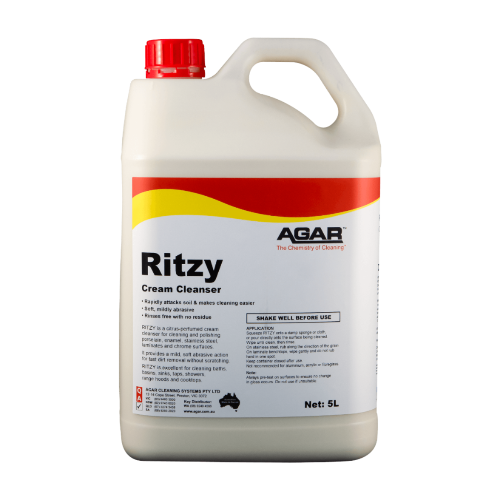  Ritzy Cream Cleanser is the ultimate solution for cleaning and polishing a wide range of hard surfaces, including porcelain, enamel, chrome, ceramic, and stainless steel. 