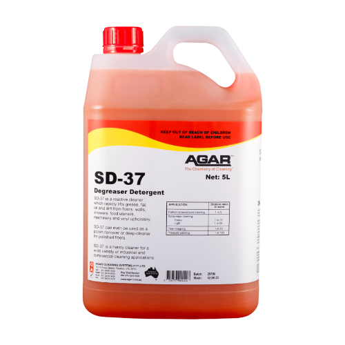 SD37 Degreaser Detergent is a powerful, high-performance cleaner specifically designed to tackle tough grease and grime