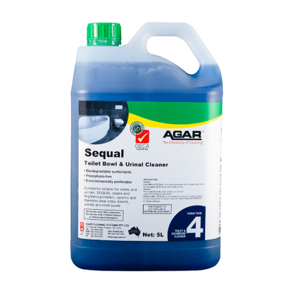 SEQUAL is a robust and effective bowl and urinal cleaner designed to tackle dirt and buildup with exceptional efficiency