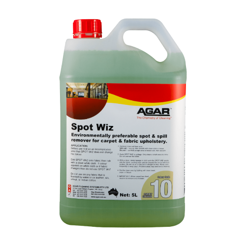 Spot Wiz is a powerful stain remover designed to tackle a wide variety of stains on carpets, upholstery, and other fabric surfaces