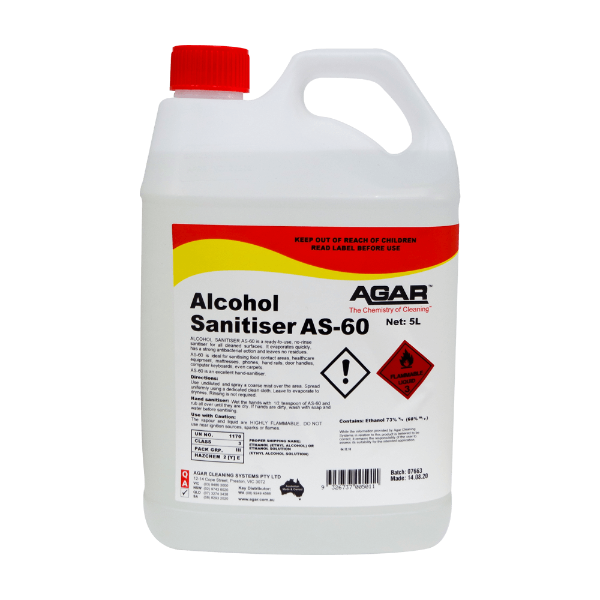 Agar AS-60 Alcohol Sanitiser 5L