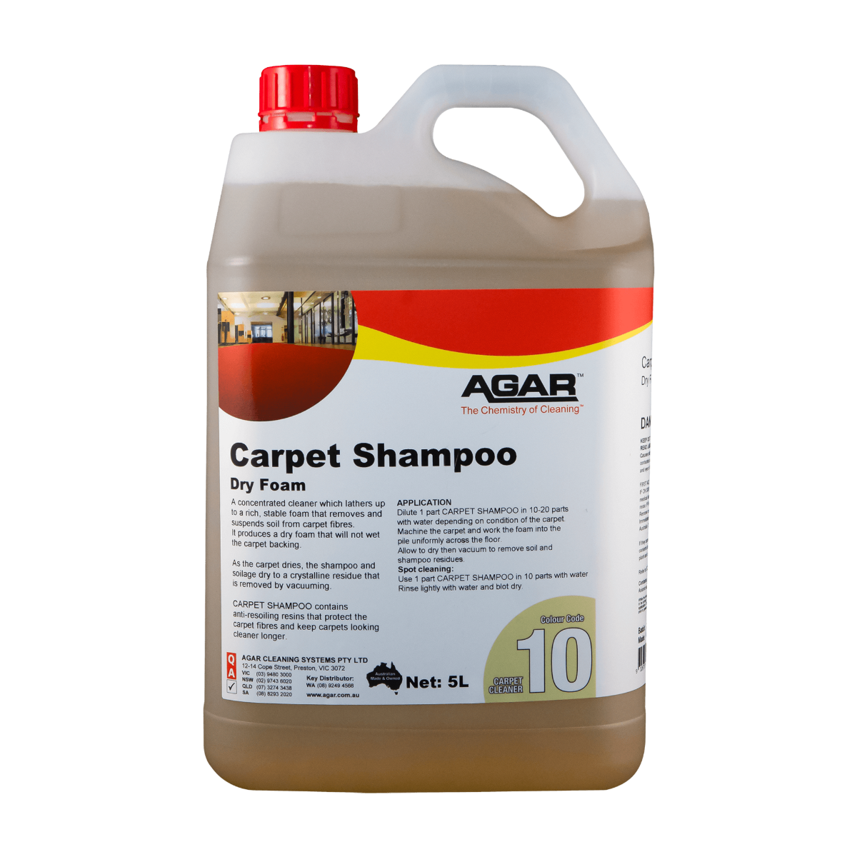 Agar Dry Foam Carpet Shampoo 5L