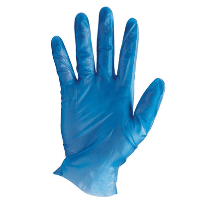 Vinyl Blue Gloves Powder Free pack of 100 gloves