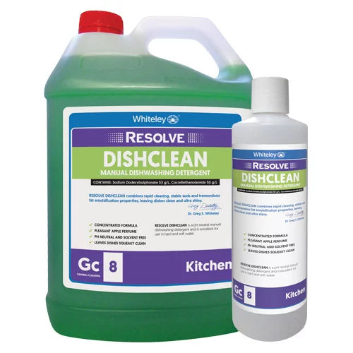 Whiteley Resolve Dishclean: Manual Dishwashing Liquid 5L