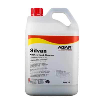 Silvan is a mild, premium-quality hand soap designed for use in various settings including kitchens, restaurants, washrooms, and food factories