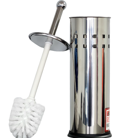 Red Back Toilet Brush Set Stainless Steel