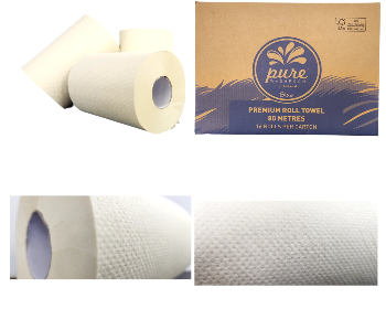 Pure Washroom Hand Roll Towel 80 metres x 16 rolls