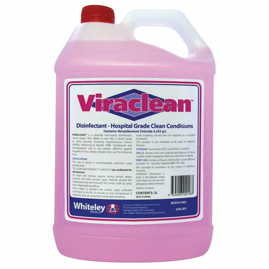 Whiteley Vira Clean: Advanced Medical Cleaning & Disinfecting Solution 5L